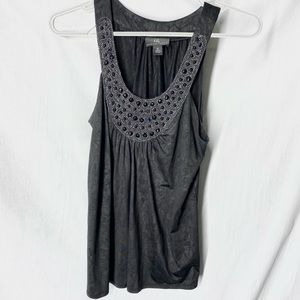IZ Bedazzled Decoration Neckline Tank Top Size Medium